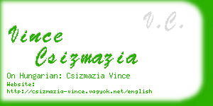 vince csizmazia business card